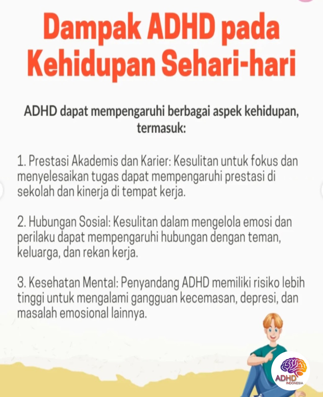 ADHD dan Hubungan Sosial Anak di Lingkungan Sekolah di Kota Bandar Lampung